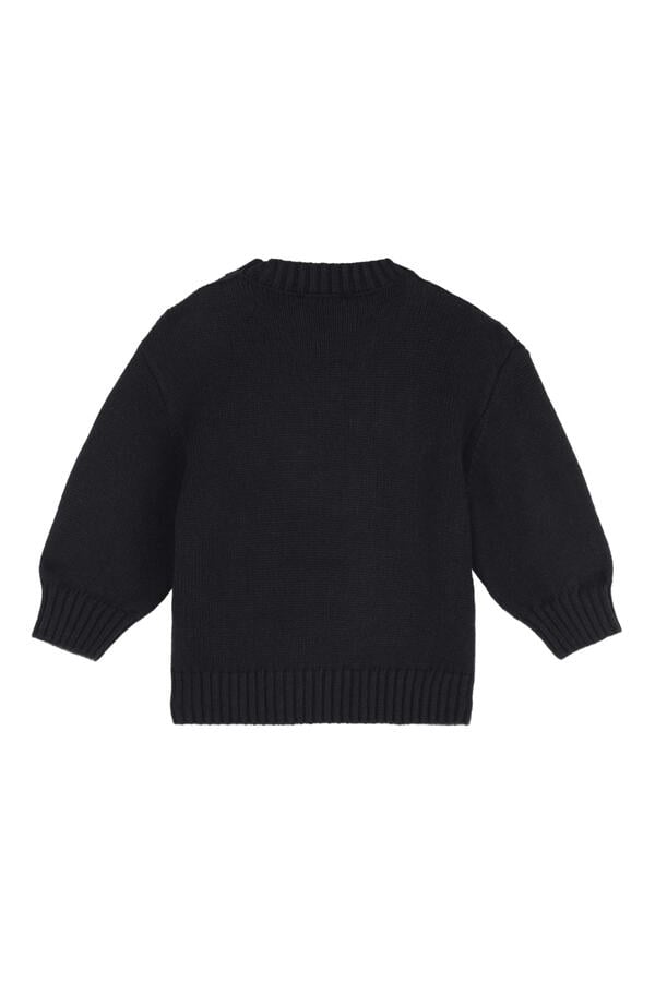Kids Logo-Embroidered Button-Fastening Sweater