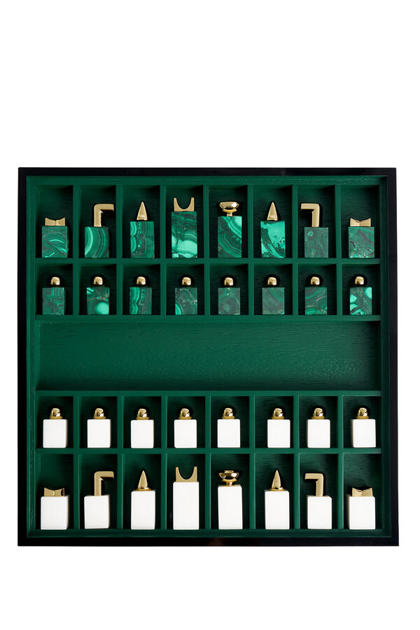Malachite Chess Set