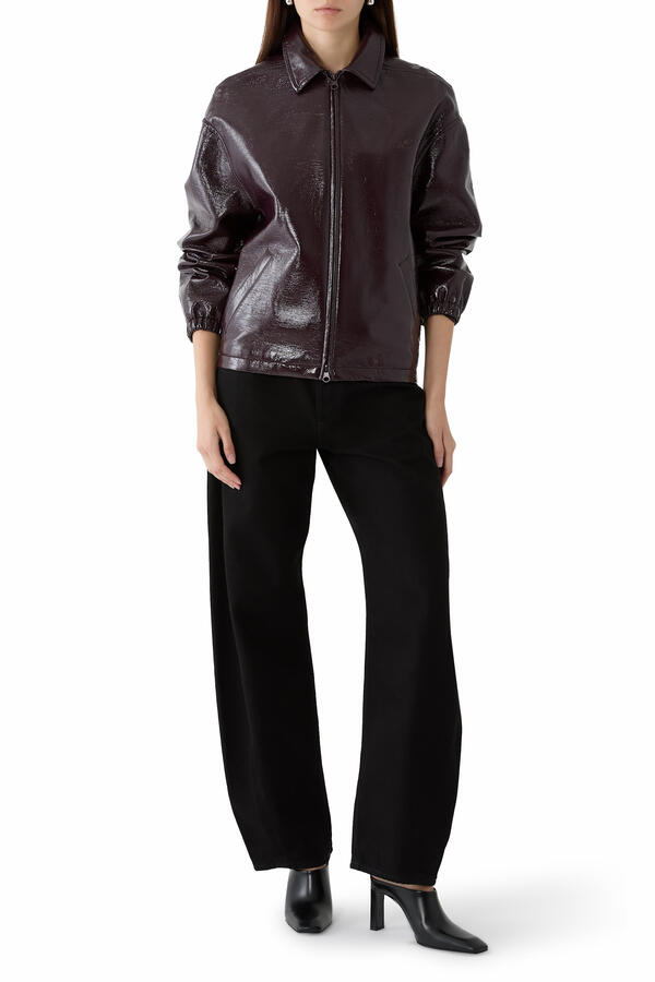 Vinyl Bomber Jacket 