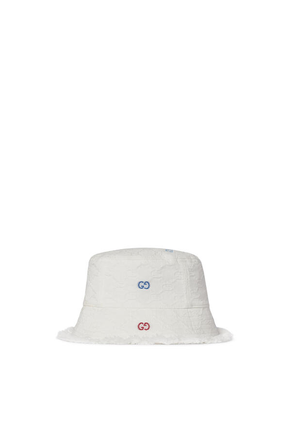 Kids GG Fringe Trim Bucket Hat