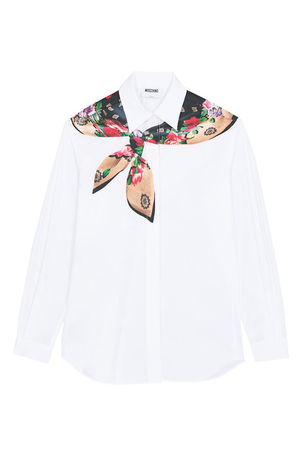  Scarf Printed Cotton Shirt