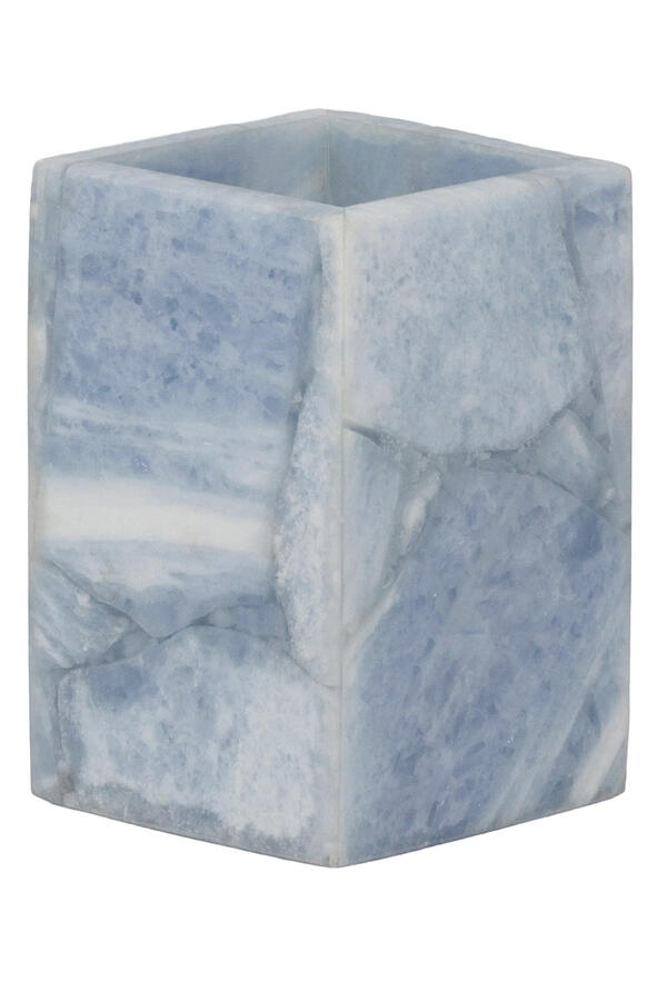 Blue Calcite Brush Holder