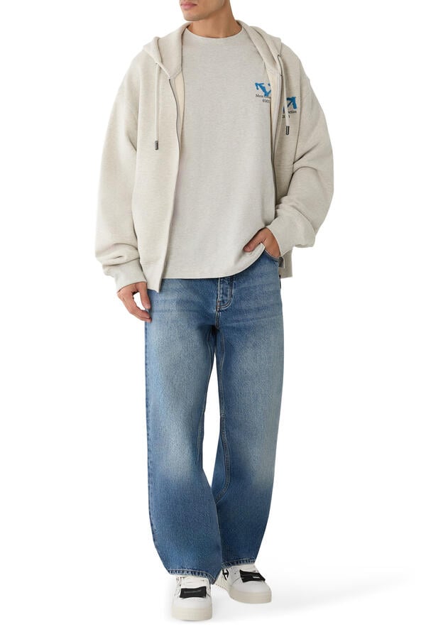 Half Arrow Regular Zip Hoodie