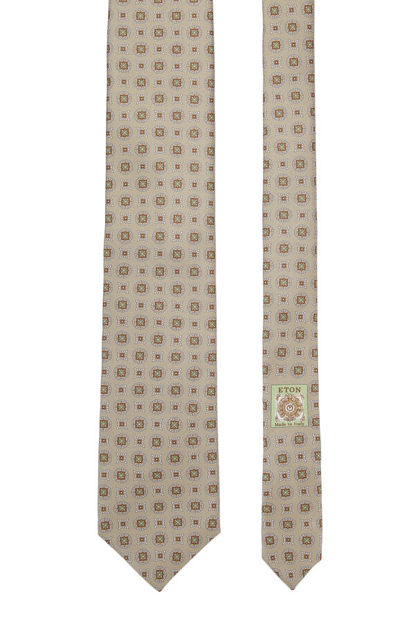 Medallion Print Silk Tie 