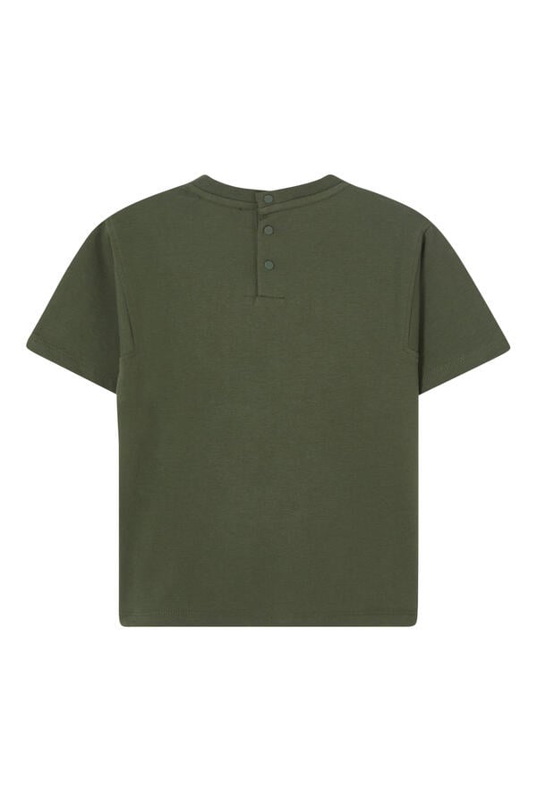 Kids Logo Back Button Closure T-Shirt