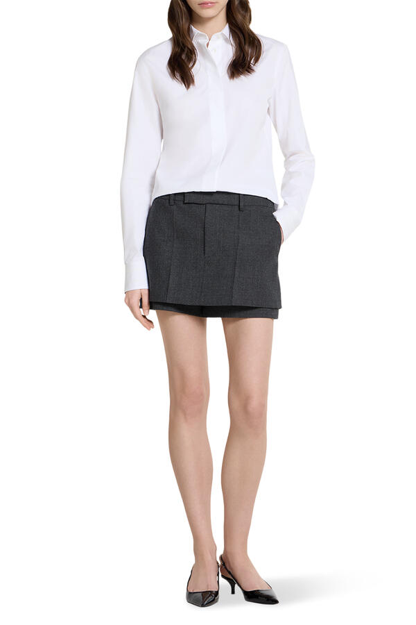 Logo Embroidered Cotton Poplin Shirt
