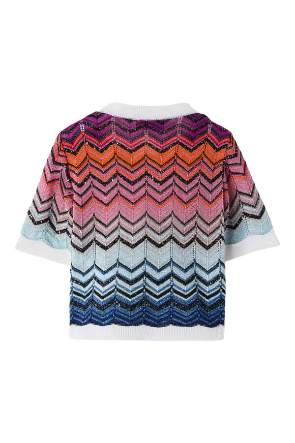Kids Waves Knit Short Sleeves Jumper