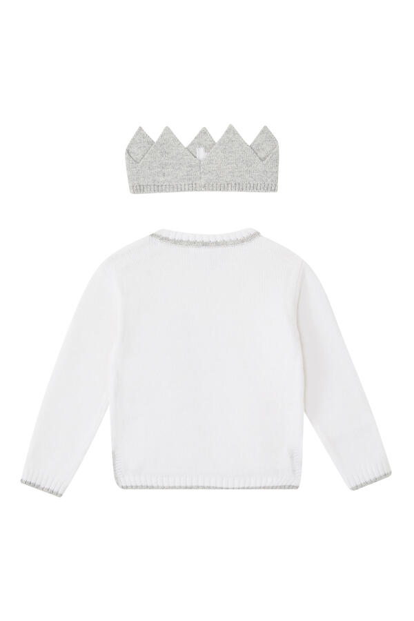 Kids Organic Cotton Blend My 2nd Birthday Jumper & Crown Gift Set