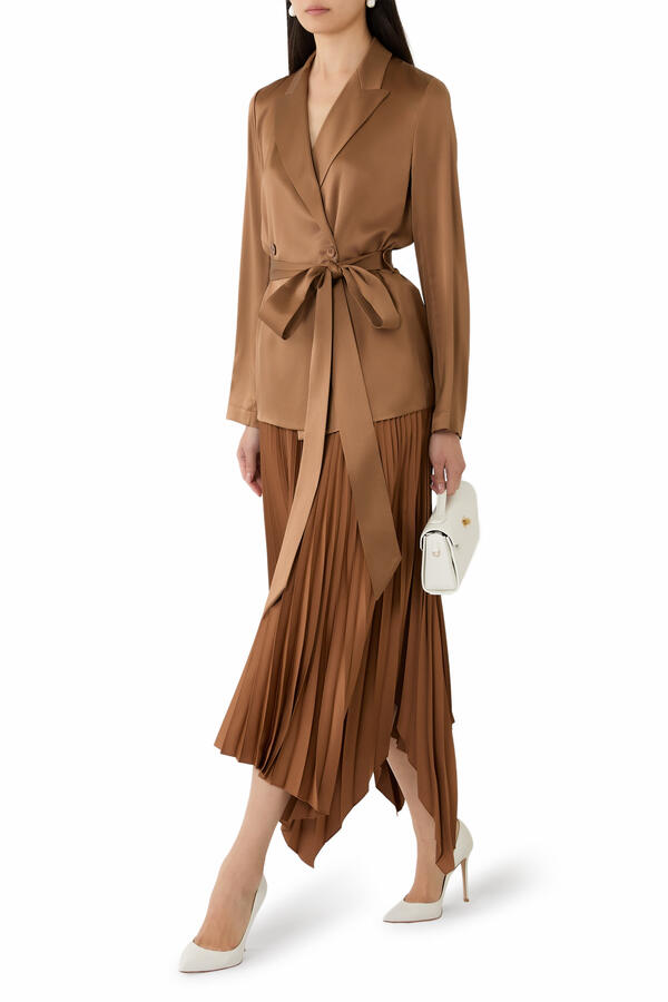 Ade Knit Weave Plissé Skirt 