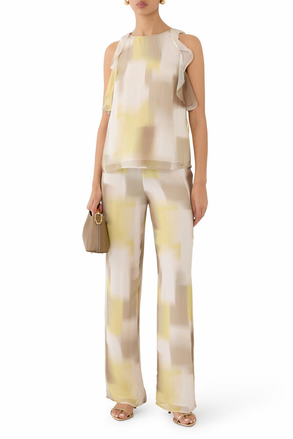 Ruffle Printed Top