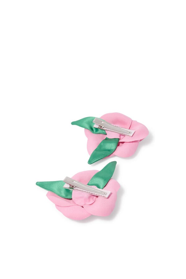 Kids Rose Crepe Hairclips
