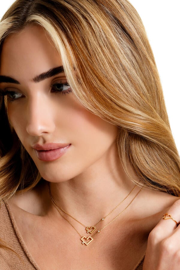 Hubb Necklace, 18K Rose Gold & Diamonds