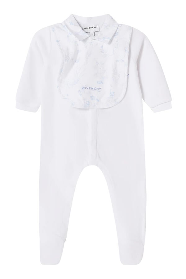 Kids Logo-Embroidered Sleepsuit and Bib Set