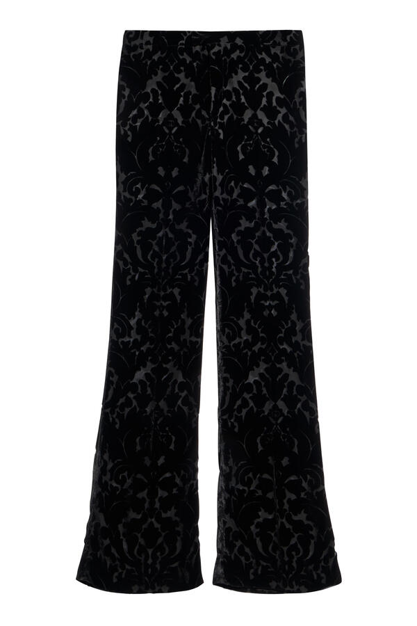 Floral Devoré Velour Pants