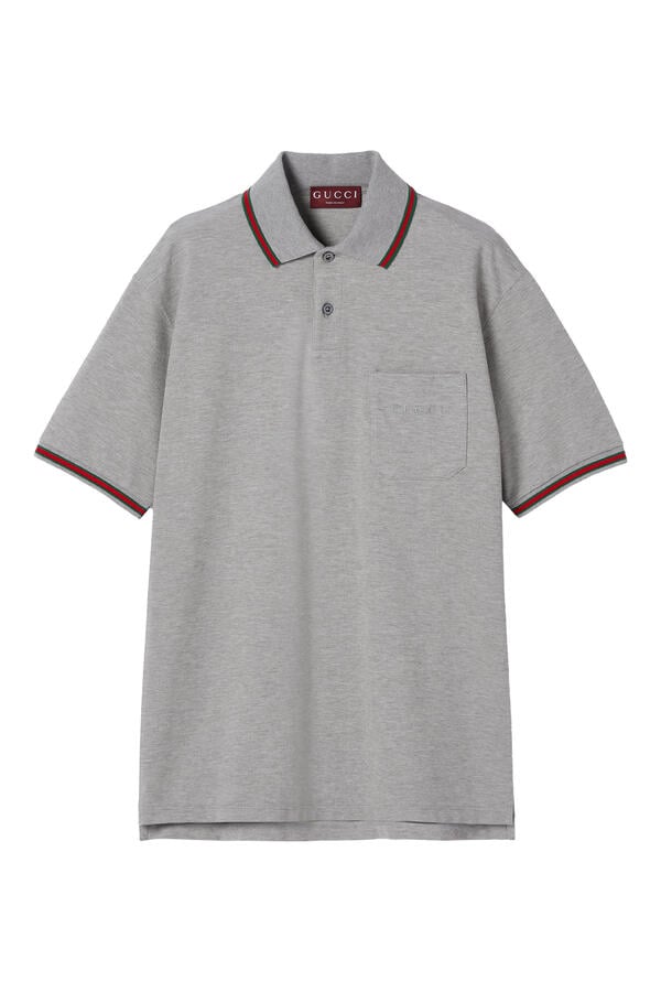 Cotton Piqué Polo Shirt with Embroidery