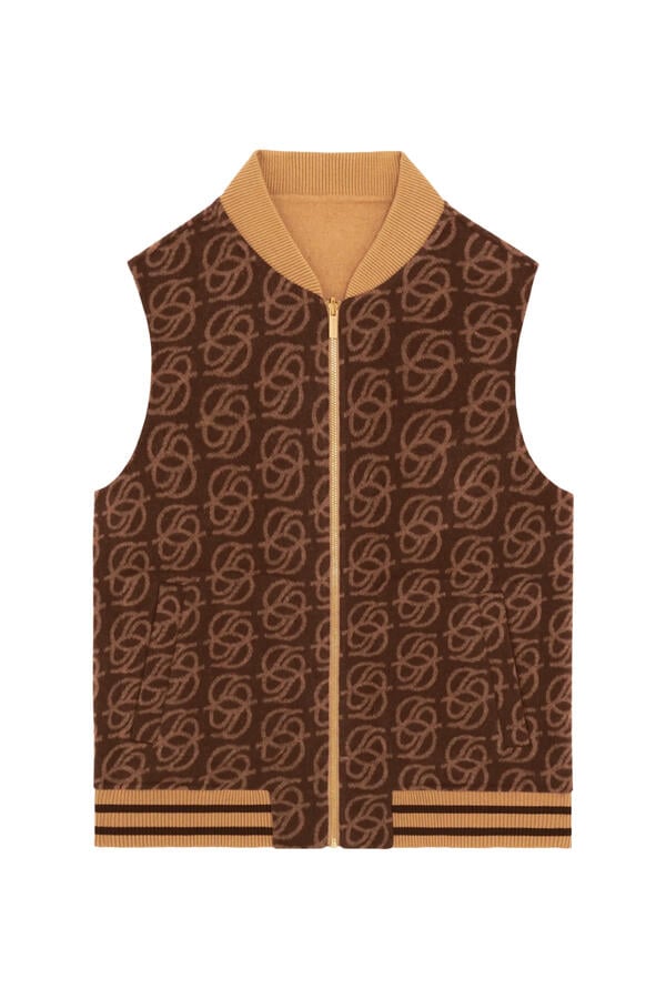 Monogram Sleeveless Zipped Jacket