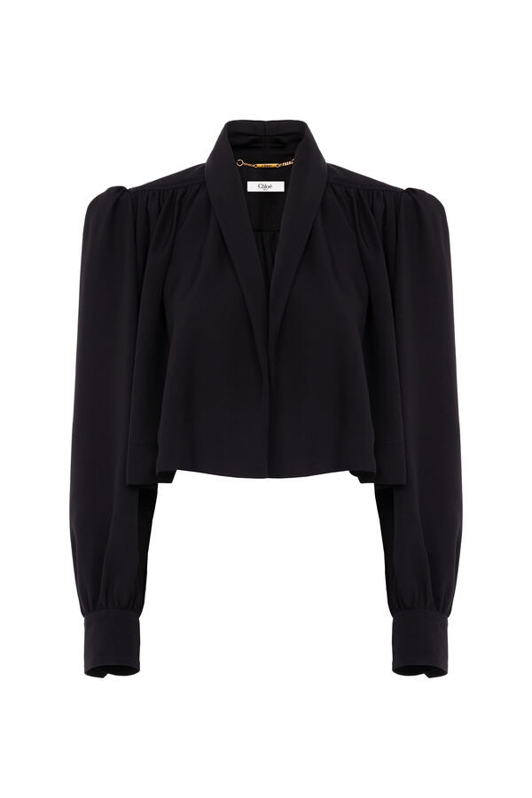 Gathered Cropped Jacket