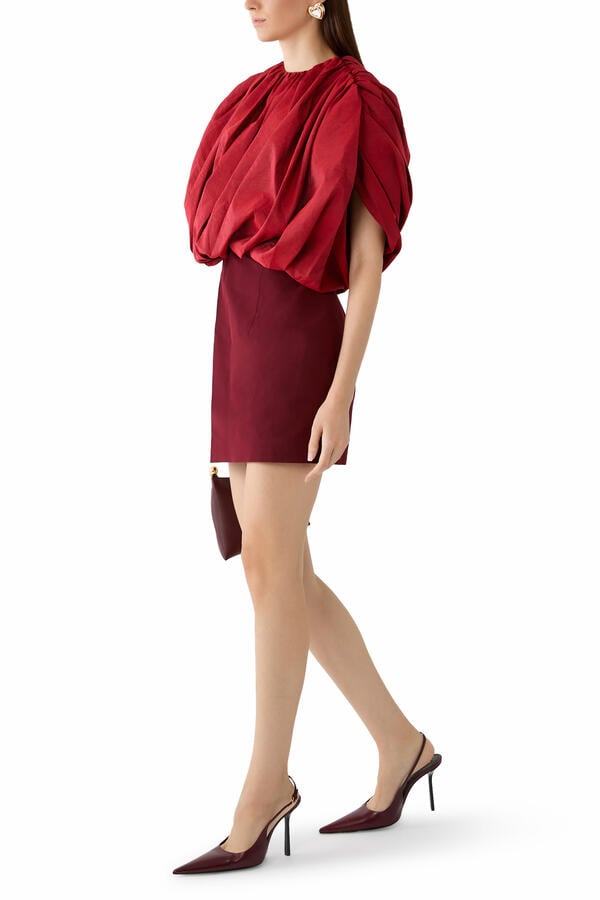 Gathered Top Mini Dress