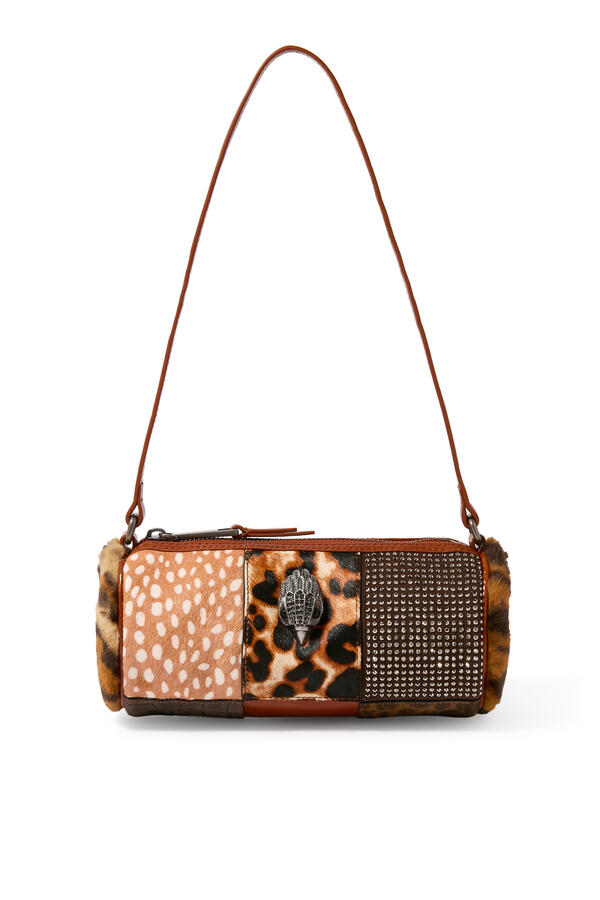 Kensington Animal Patchwork Barrel Shoulder Bag