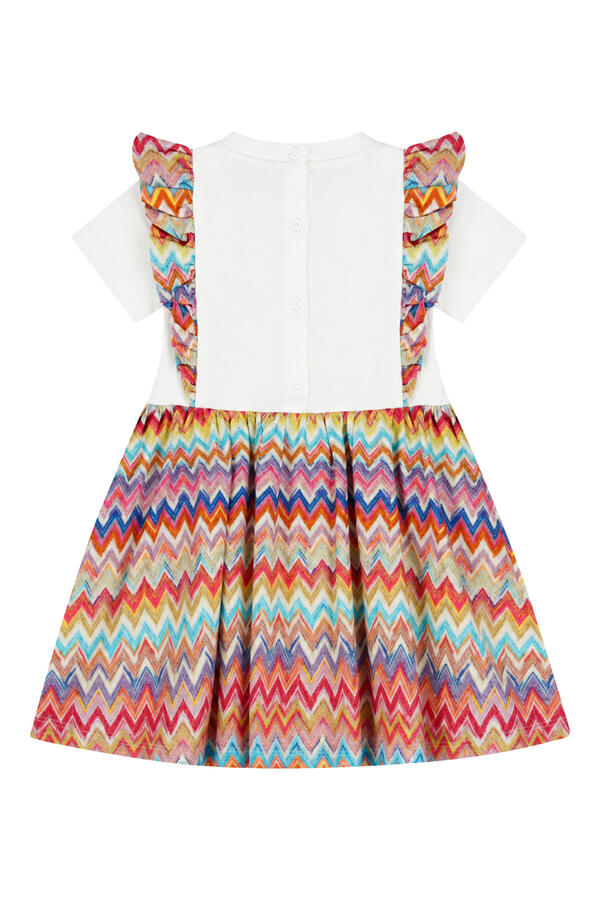 Kids Chevron Jersey Short Sleeves Dress