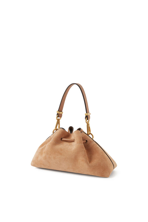 Small Cinch Suede Bag