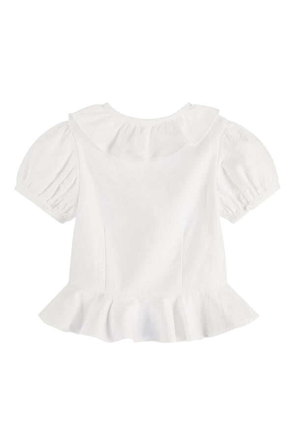 Kids Ruffled Cotton Batiste Top