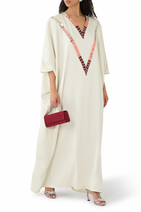 Embellished V-Neck Kaftan