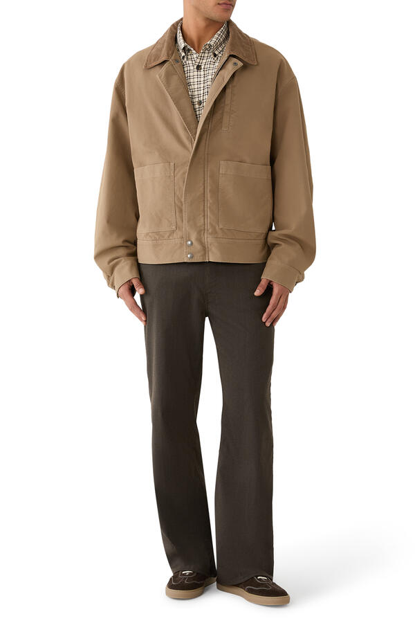 Corduroy Trimmed Jacket 