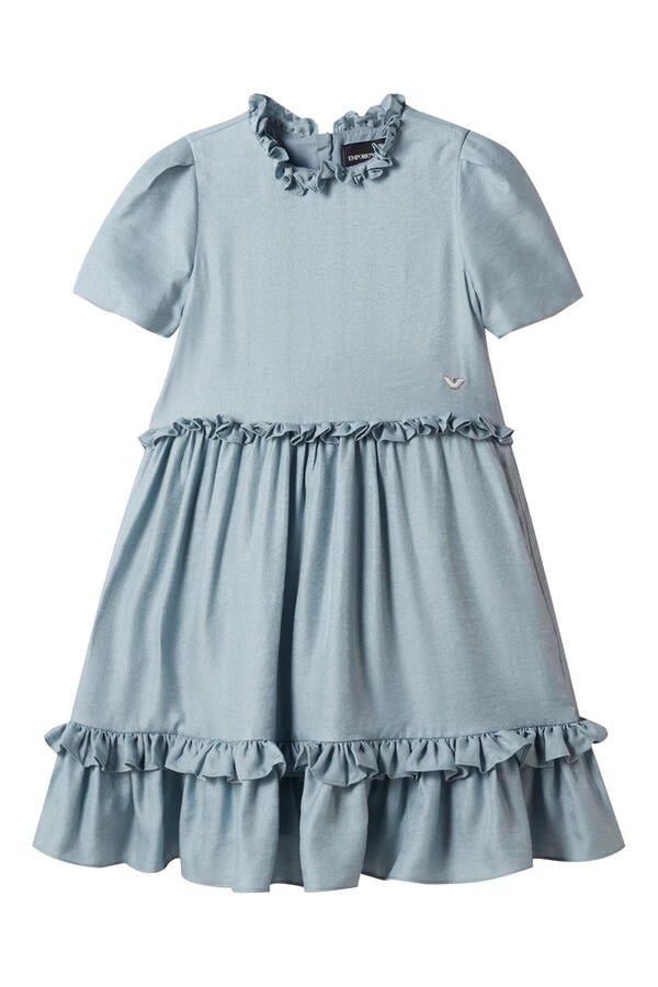 Kids Shimmery Ruffled Dress