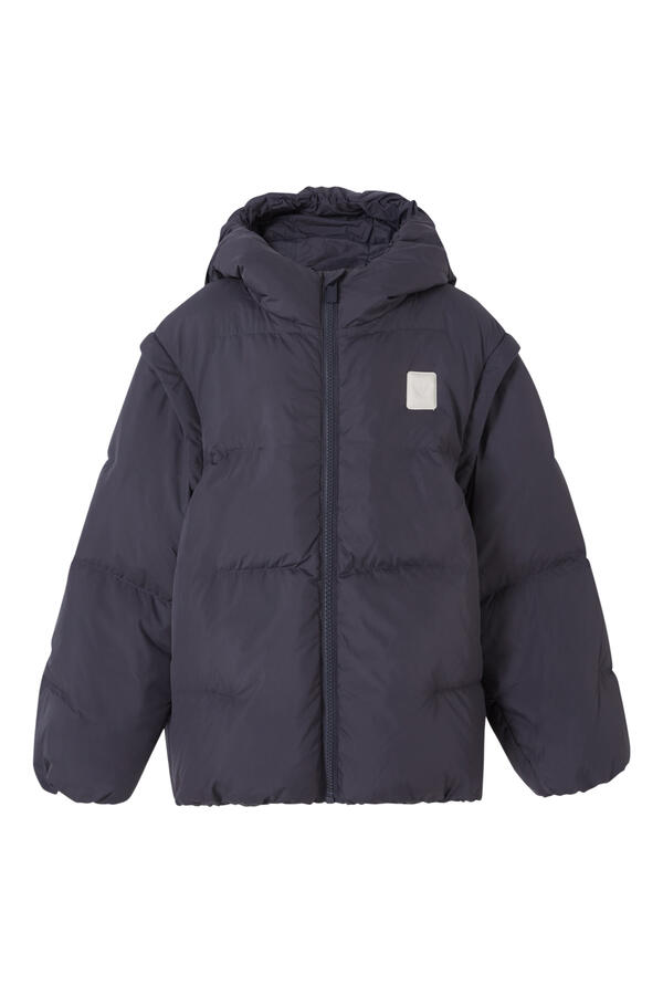 Kids EA Logo Patch Hooded Down Coat