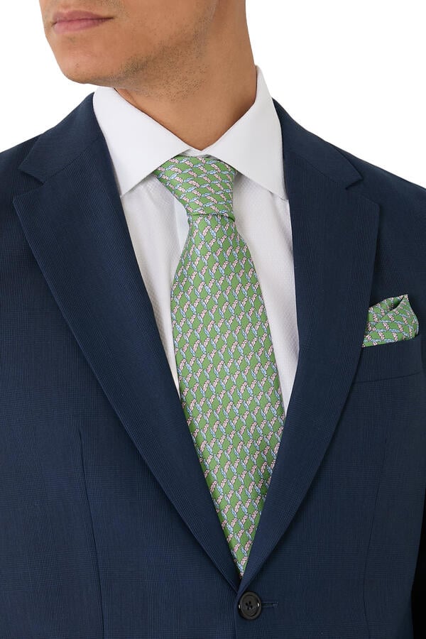 Leaf Print Silk Tie