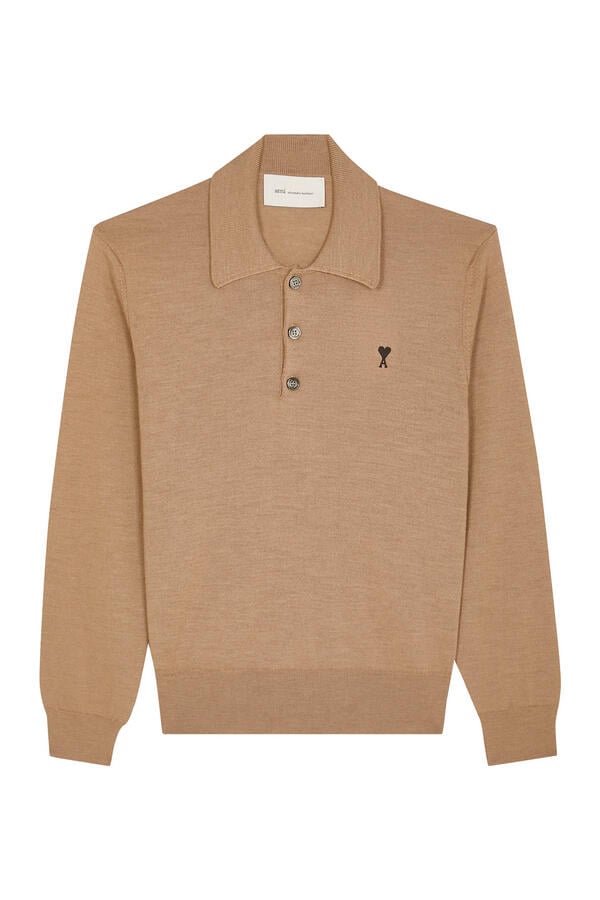Wool Polo with Ami de Coeur 