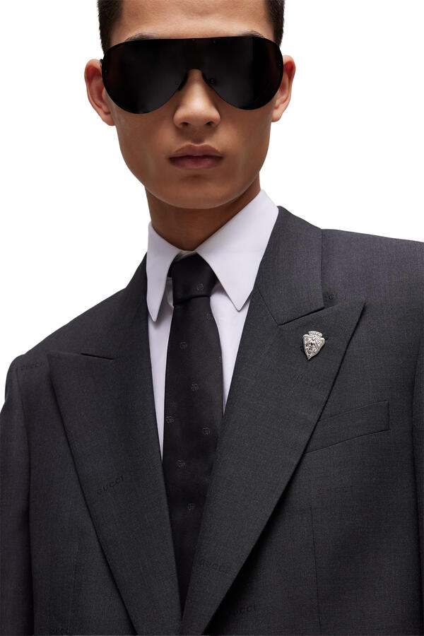 Double G Silk Jacquard Tie