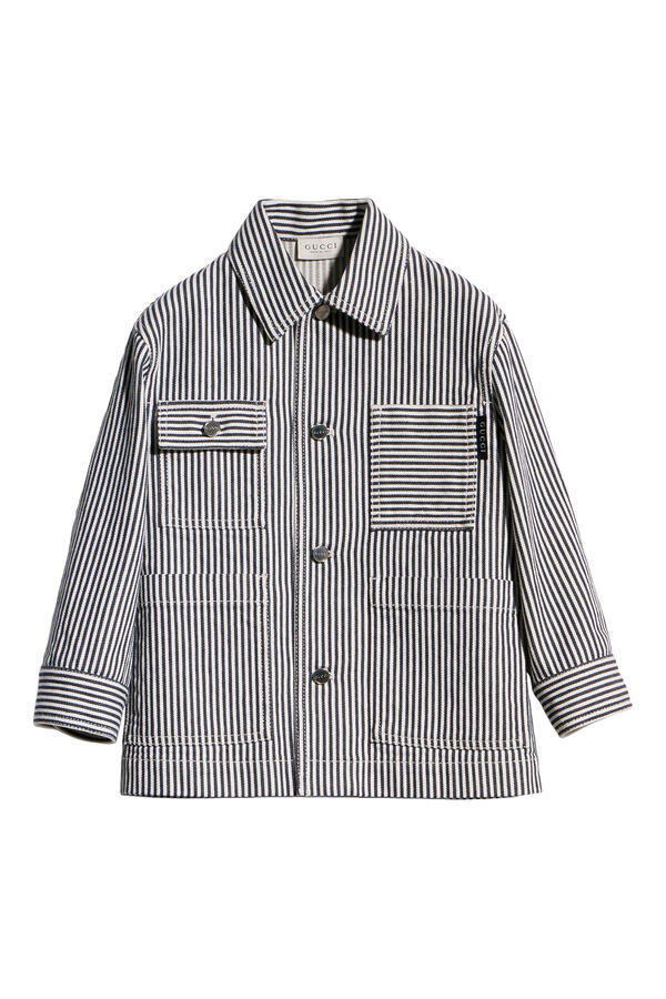 Kids Striped Denim Jacket