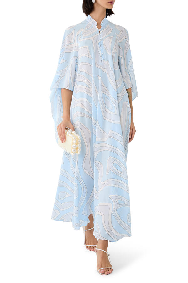 Labirinto Print Long Kaftan