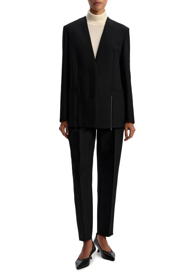  Zip-Detail Blazer