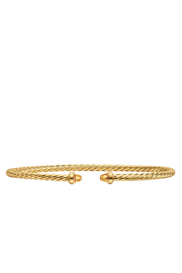 Cablespira® Flex Bracelet, 18k Yellow Gold & Citrine