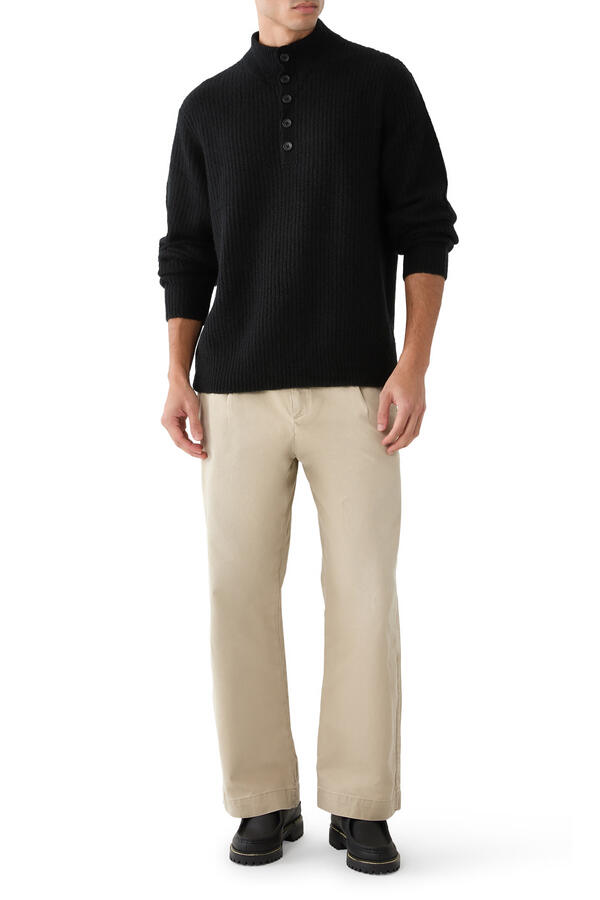 Lightweight Cashmere 1/4 Button Sweater