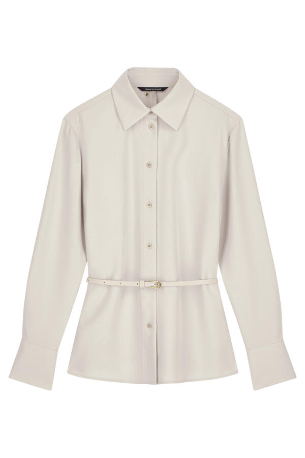 Belted Long Sleeves Shirt