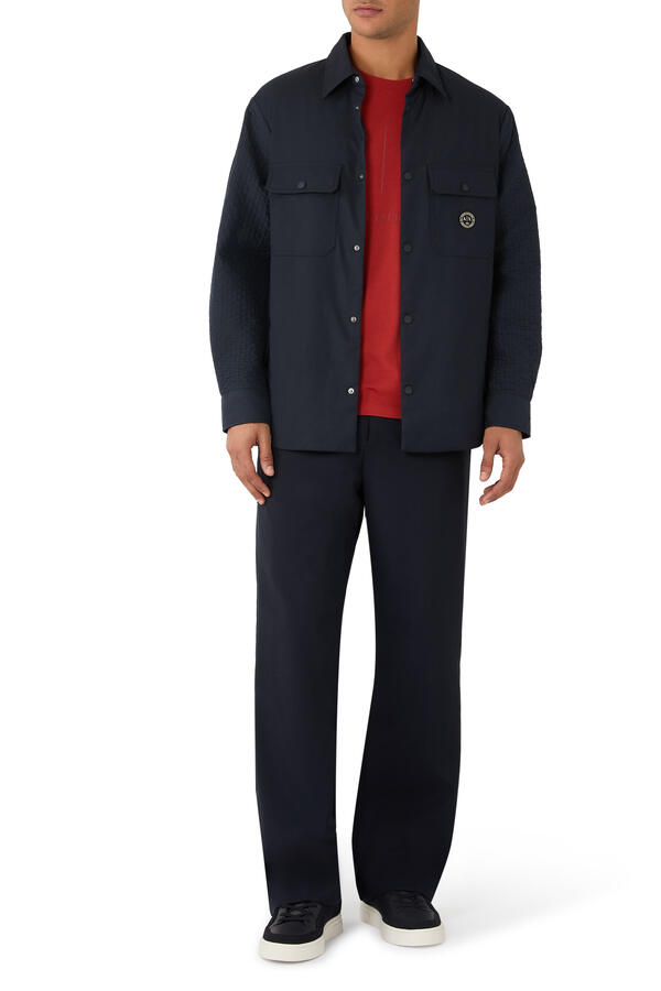 Logo Quilt Sleeves Jacket