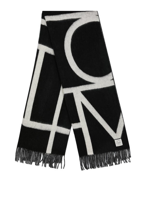 Monogram Brushed Wool Scarf 