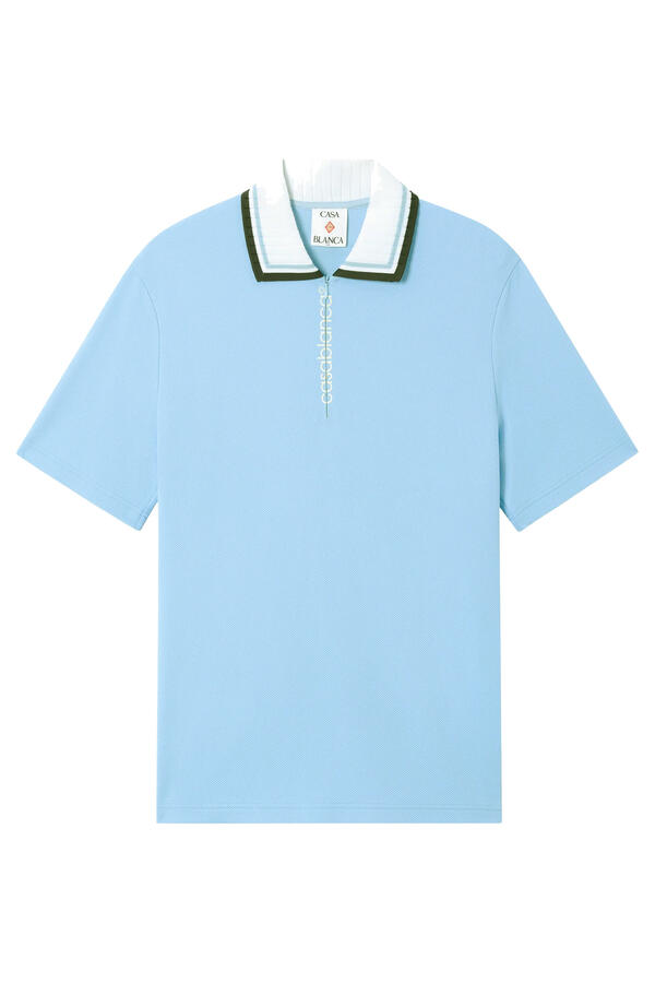 Piqué Quarter Zip Polo Shirt