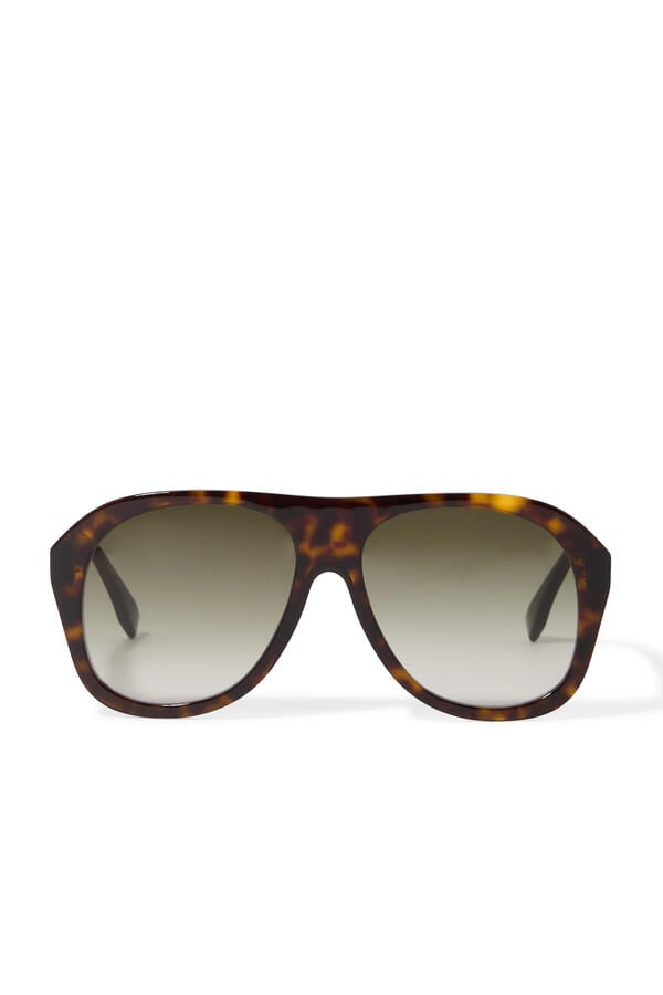 Baguette Havana Square Sunglasses