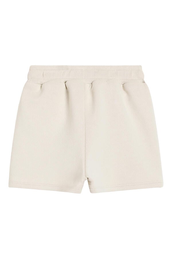 Kids  Fleece Bermuda Shorts With Leopard & DG Logo Print 
