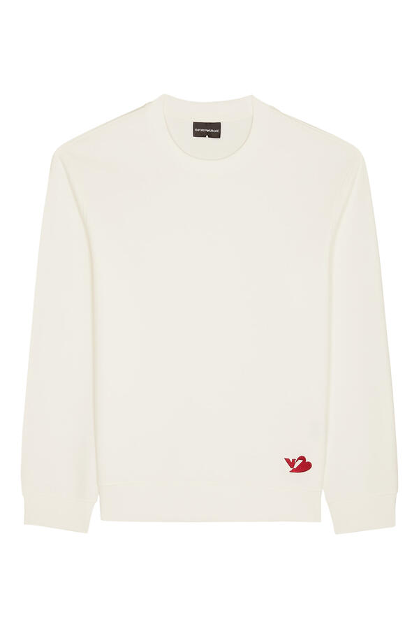 Heart Eagle Logo Sweatshirt in Double Jersey