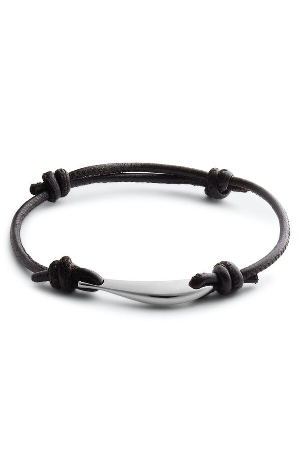 Sardine Leather Bracelet, Nappa Leather & Sterling Silver