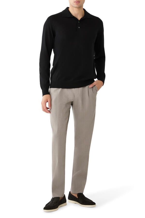 Merino Fine Knit Polo Shirt