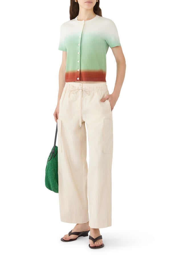 Poplin Double Waistband Pant