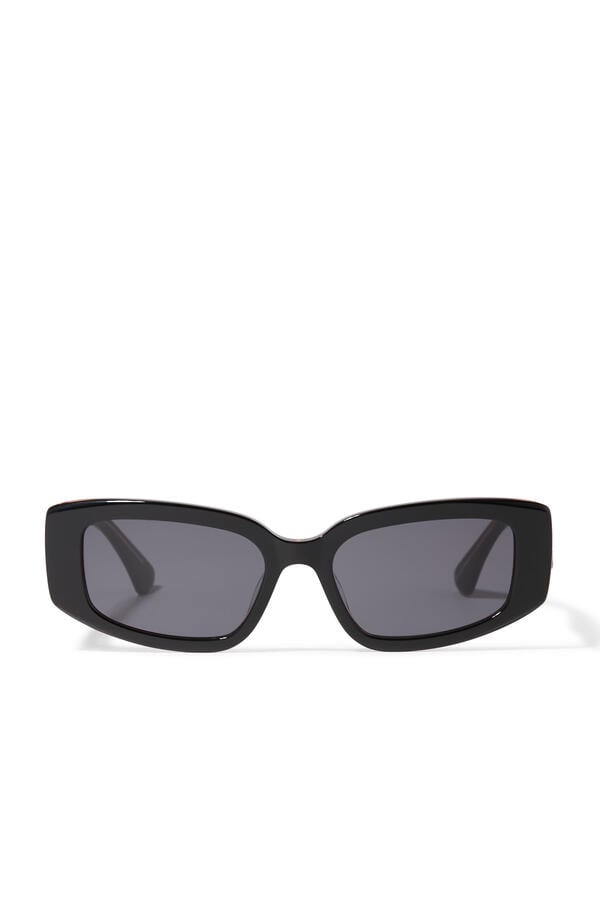 Logo Lettering Rectangle-Frame Sunglasses