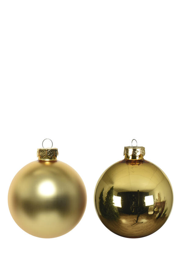  Baubles Glass Shiny-Matt Mix, Set of 16